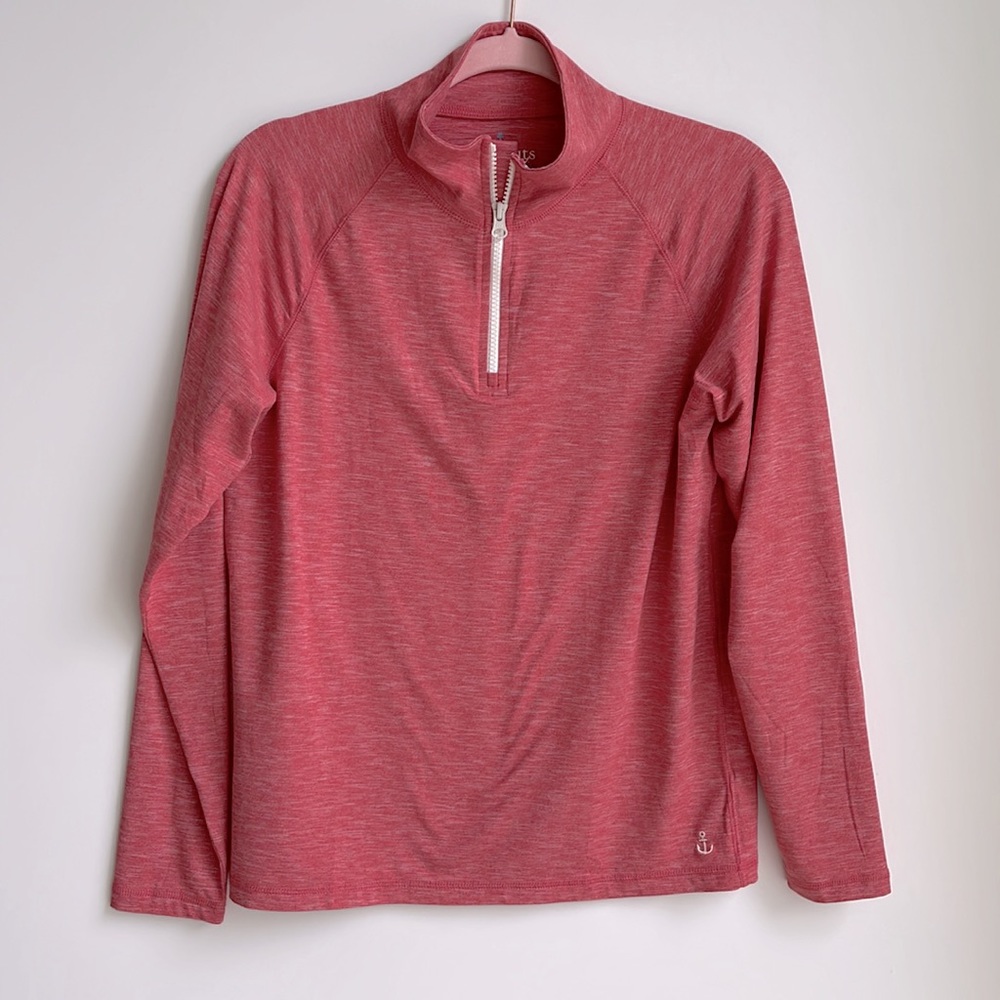 J. Crew Boys Tech Half-zip, fits size 12-14, Red